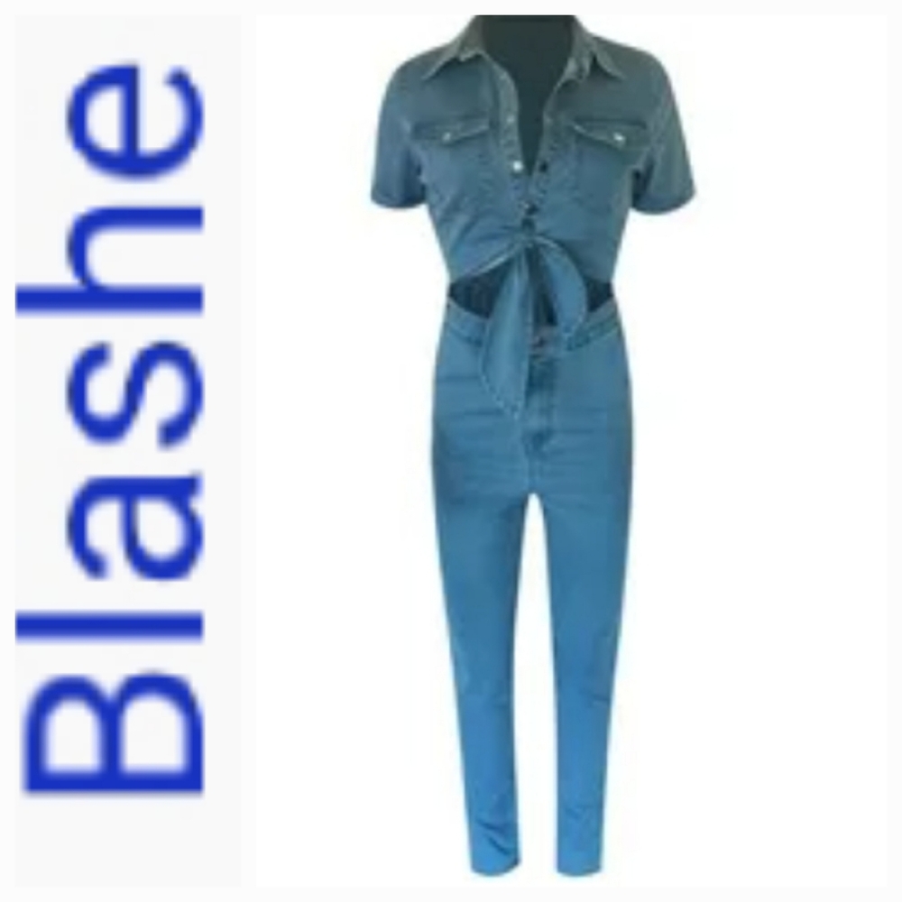 Blashe Blue Denim Jumpsuit